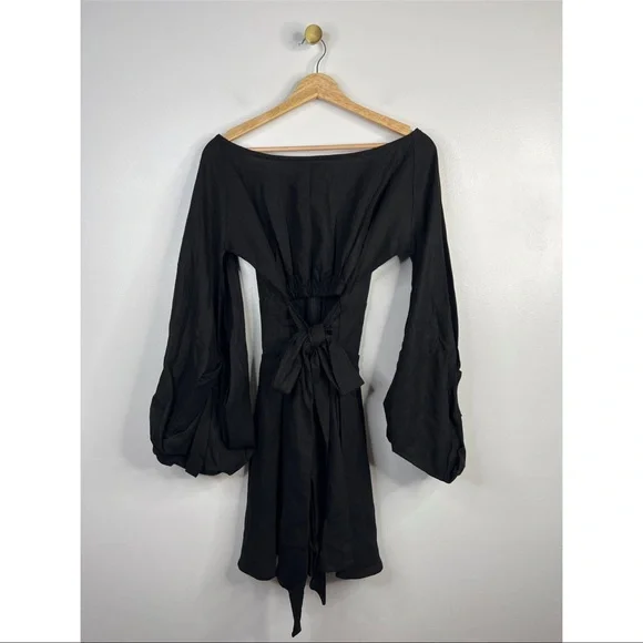 Just BEE Queen Colette Black Cut out Tie Mini Dress Women's Size XS NWT - Picture 7 of 8